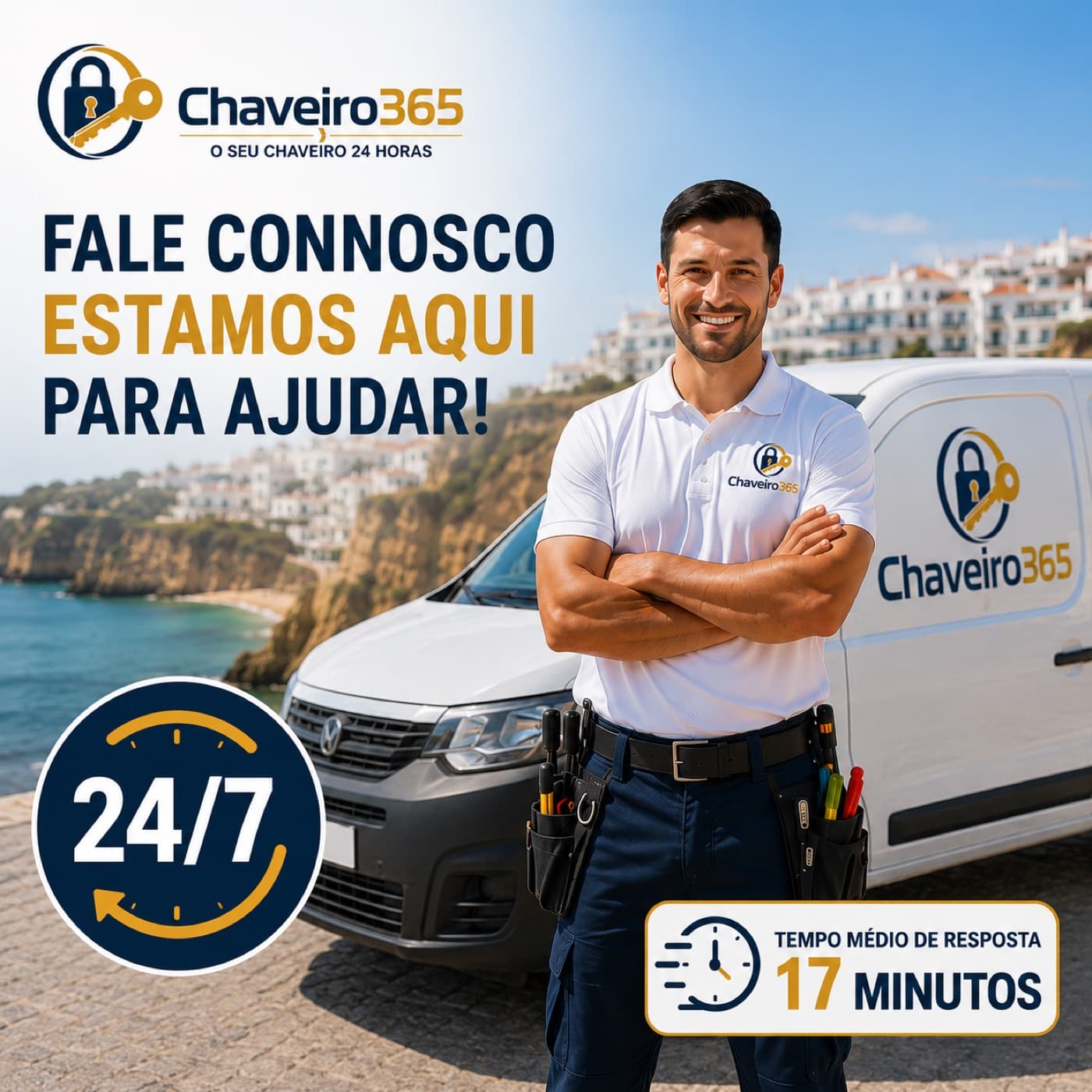 Contacte o Chaveiro 365 no Algarve, 24 horas por dia